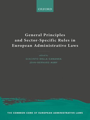 cover image of General Principles and Sector-Specific Rules in European Administrative Laws